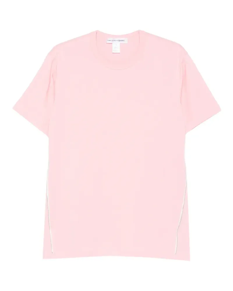 Comme des Garçons T-Shirt mit seitlichem Reißverschluss - Rosa Rosa