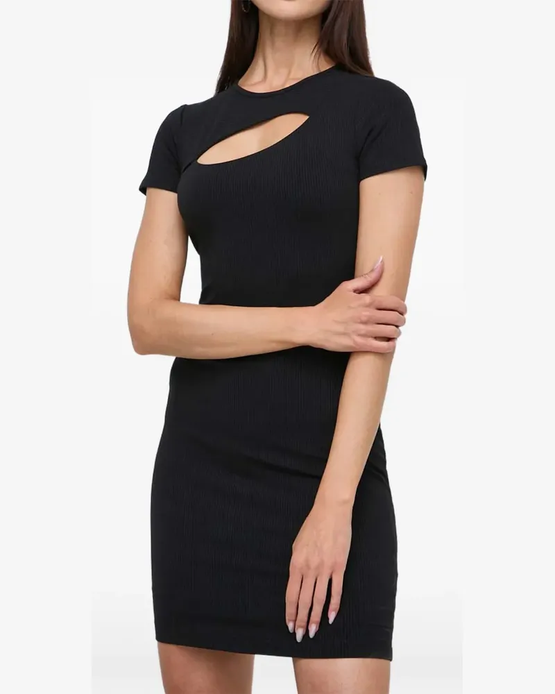 Guess Midikleid mit Cut-Outs - Schwarz Schwarz