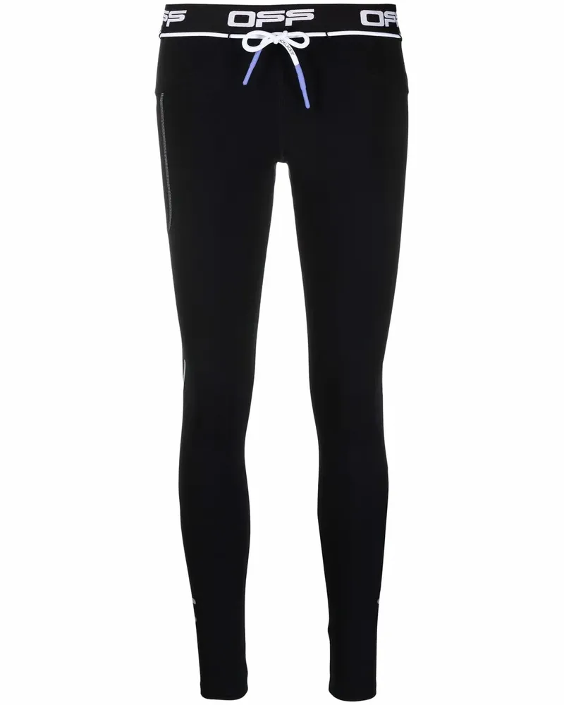 OFF-WHITE Leggings mit Logo - Schwarz Schwarz
