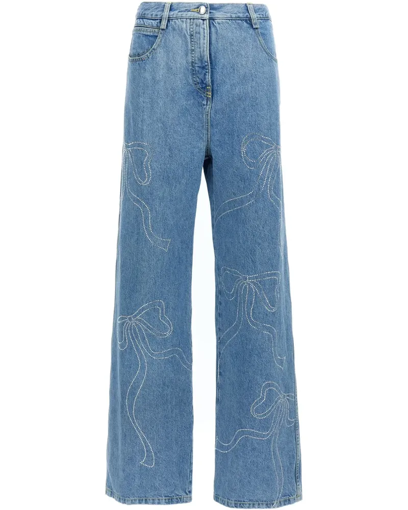 Mach & Mach Jeans mit Kristallverzierung - Blau Blau