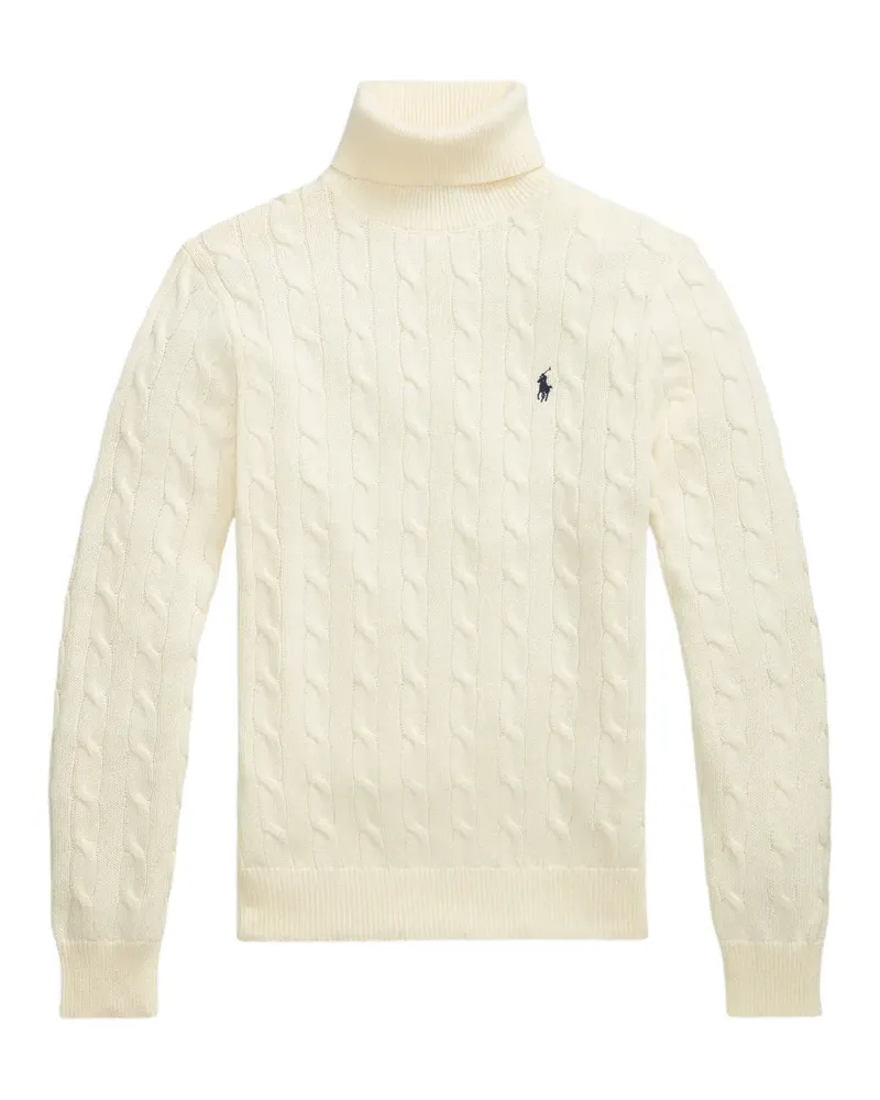 Ralph Lauren Rollkragenpullover mit Zopfmuster - Nude Nude