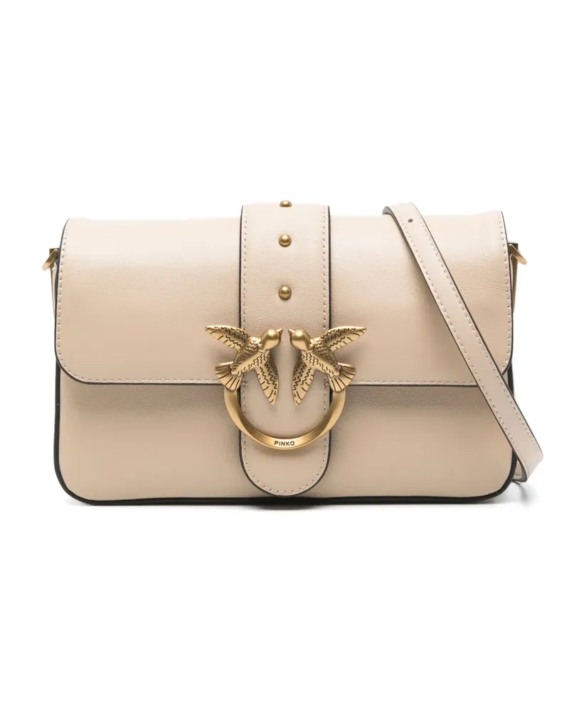 Pinko Mini Love One Slouchy Schultertasche - Nude Nude