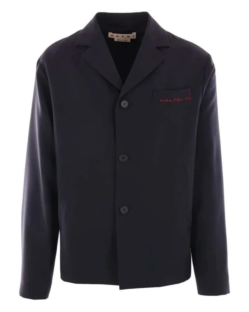 Marni Sakko mit Logo-Stickerei - Blau Blau