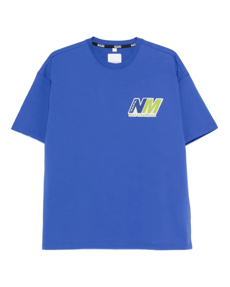 Napapijri x Martin Rose Ocelot T-Shirt - Blau Blau
