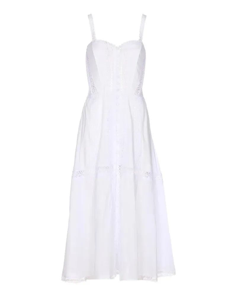 Charo Ruiz Dafelle lace button maxi dress - Weiß Weiß