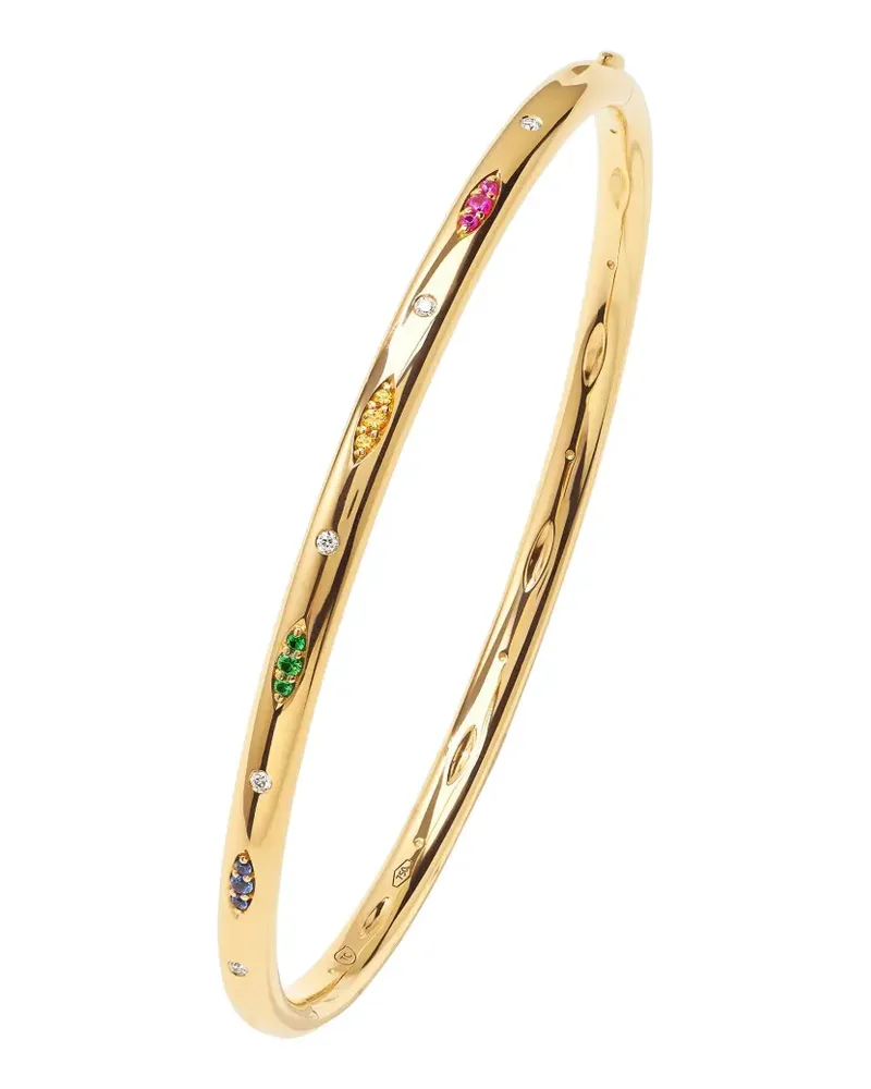 TAMARA COMOLLI 18K yellow gold Gypsy Candy Pave sapphire and tsavorite bangle Gold