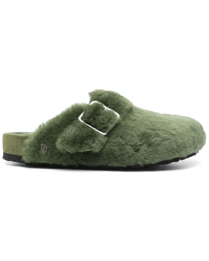 Birkenstock Boston 1774 Slipper mit Shearling - Grün Grün
