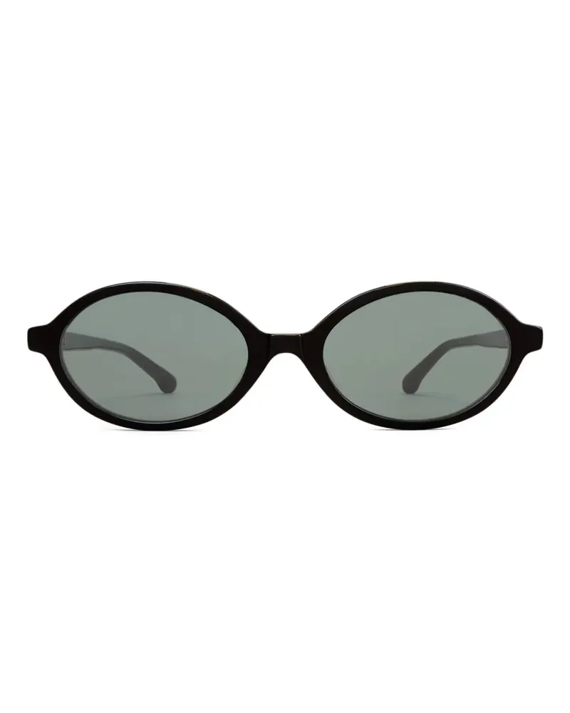 SPORTY & RICH Sonnenbrille mit ovalem Gestell - Schwarz Schwarz