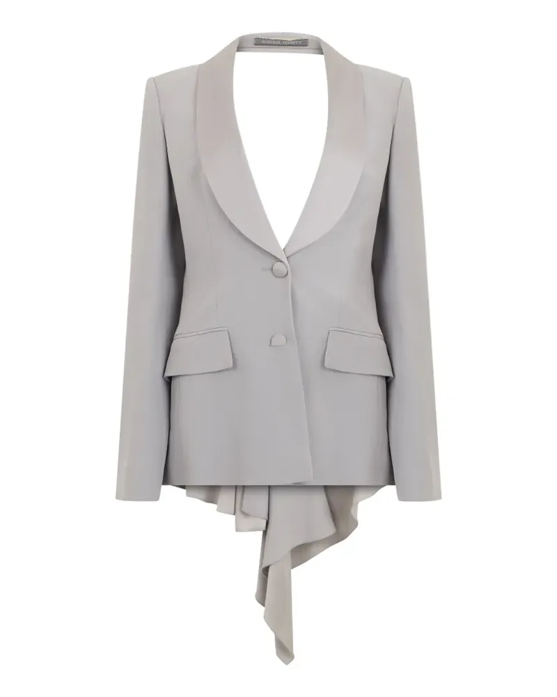 Alberta Ferretti Blazer mit asymmetrischem Saum - Grau Grau