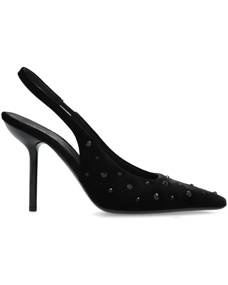 Emporio Armani Pumps aus Samt 100mm - Schwarz Schwarz