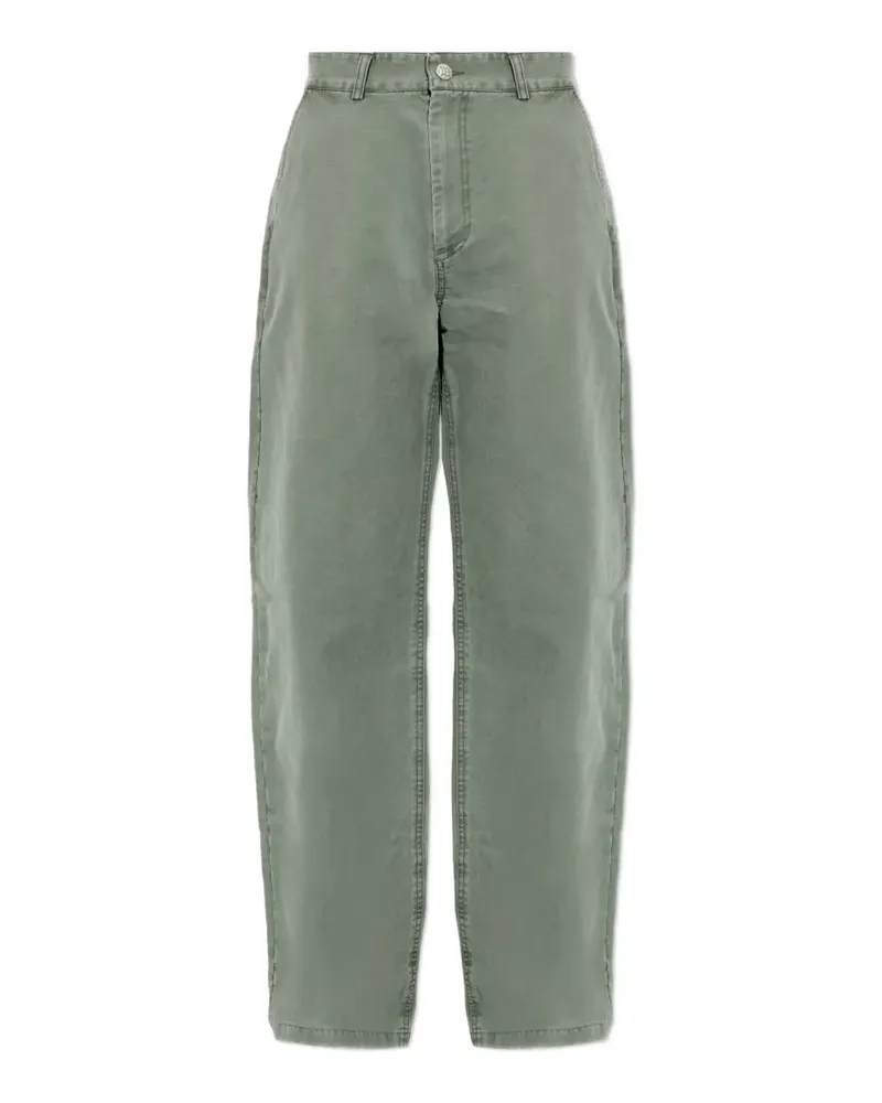 MISBHV logo-plaque straight-cut trousers - Grün Grün
