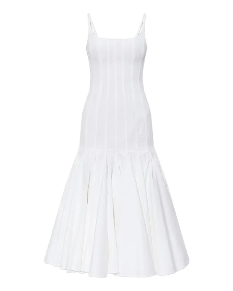 Jacquemus Midikleid mit Falten - Weiß Weiß