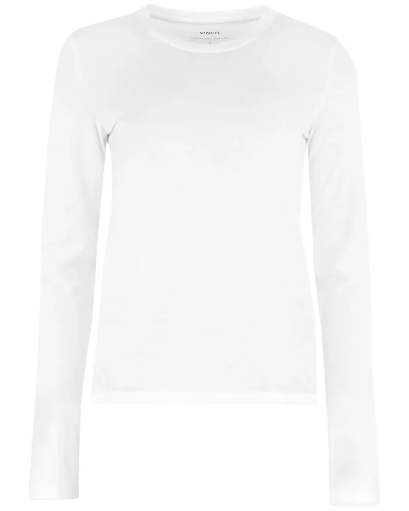 Vince Langarmshirt mit rundem Ausschnitt - Weiß Weiß