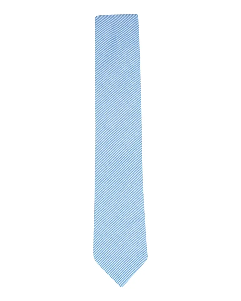 Ermenegildo Zegna diagonal-stripe silk tie - Blau Blau