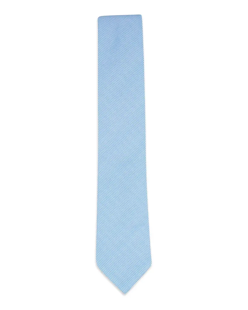 Ermenegildo Zegna diagonal-stripe silk tie - Blau Blau
