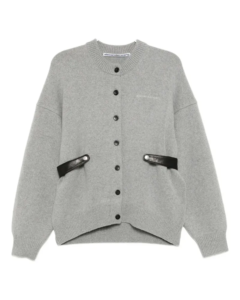 Alexander Wang Cardigan mit Ledergürtel - Grau Grau