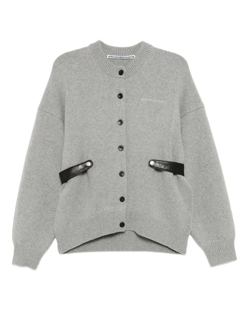 Alexander Wang Cardigan mit Ledergürtel - Grau Grau