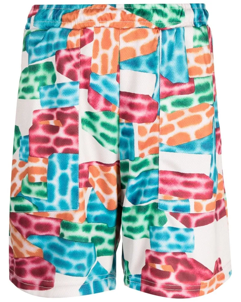 Market Shorts mit Building Blocks-Print - Nude Nude