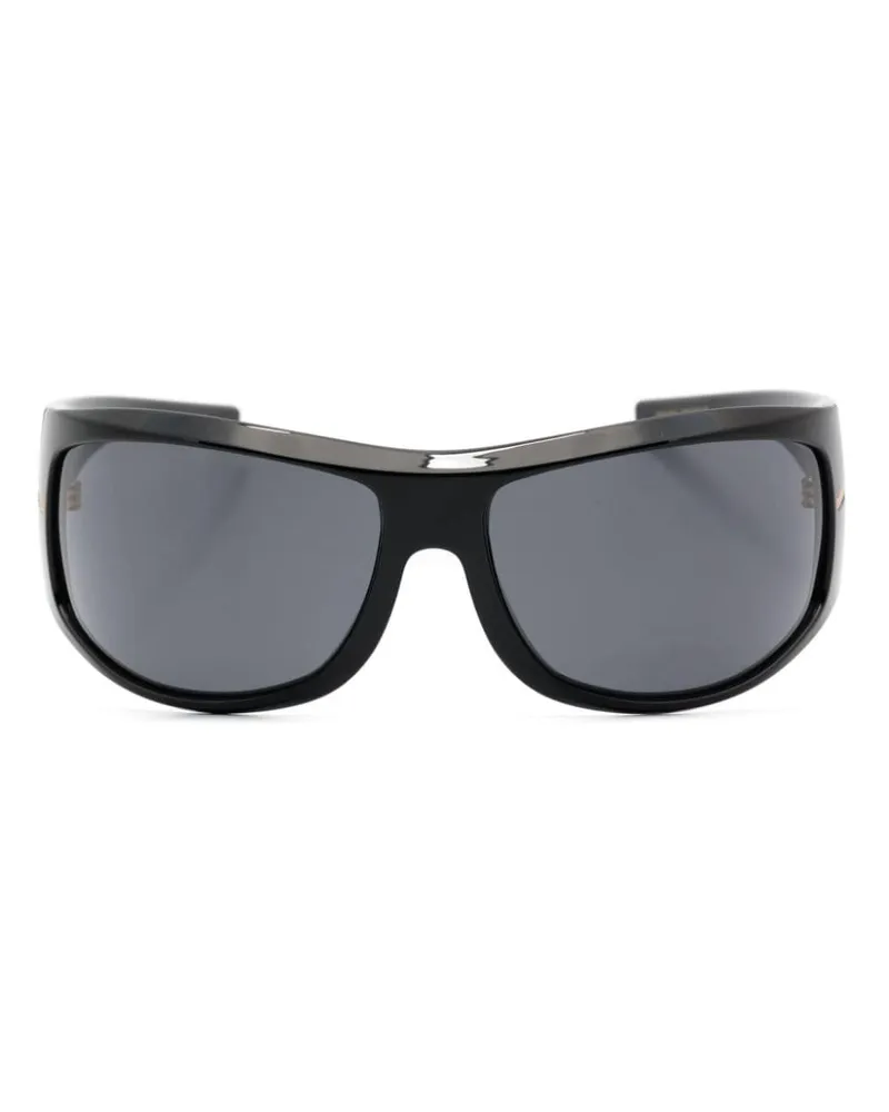 HUGO BOSS Oversized-Sonnenbrille mit Biker-Gestell Schwarz