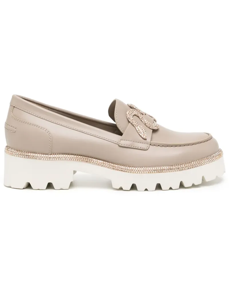 René Caovilla Morgana Loafer 40mm - Nude Nude