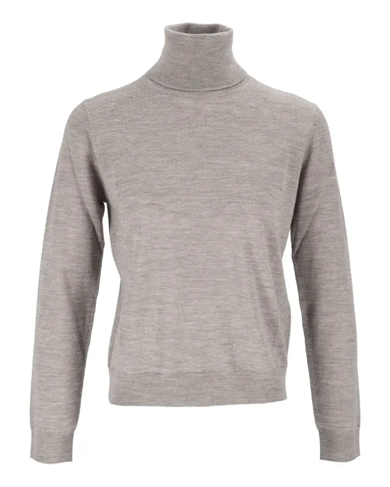 P.A.R.O.S.H. P.A.R.O H. rhinestone-embellished roll-neck sweater - Nude Nude