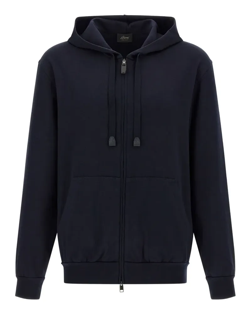 Brioni zip-fastening hoodie - Blau Blau