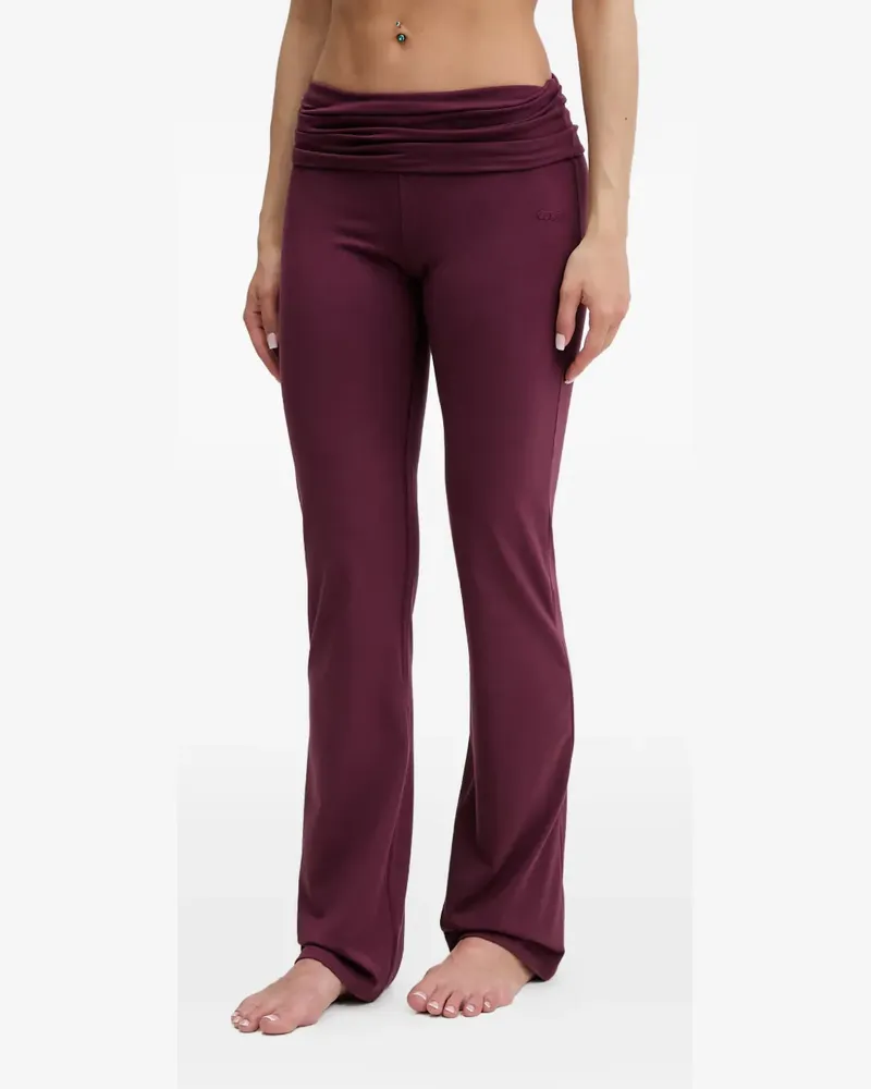 Casall Sublime fold-over flared leggings - Rot Rot