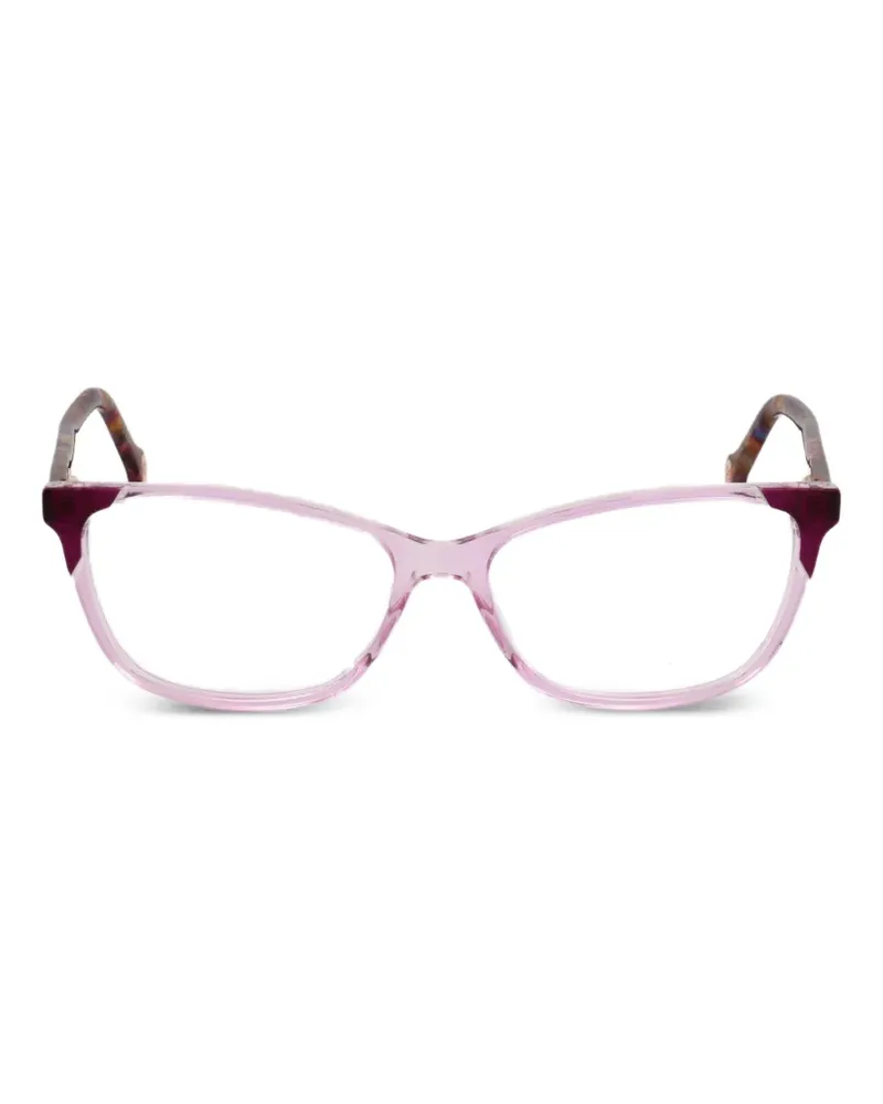 Carolina Herrera New York Eckige Sonnenbrille in Schildpattoptik - Rosa Rosa