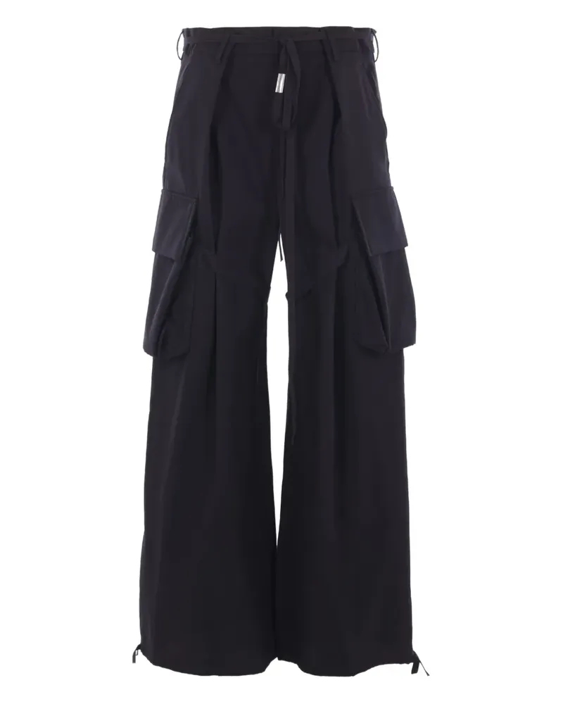 Ann Demeulemeester Hose mit aufgesetzter Tasche - Schwarz Schwarz