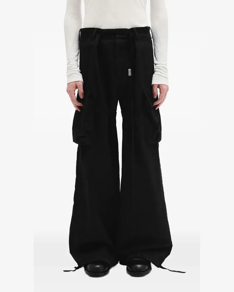 Ann Demeulemeester Hose mit aufgesetzter Tasche - Schwarz Schwarz