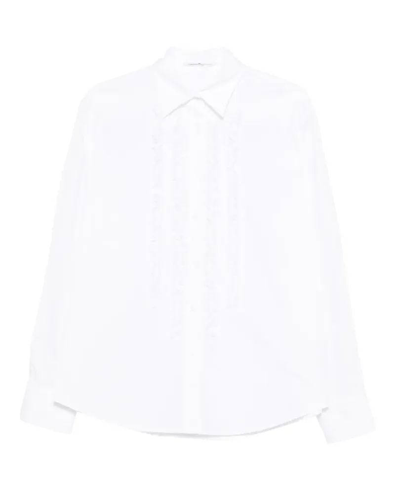 Ermanno Scervino ruffled-detail long-sleeve shirt - Weiß Weiß