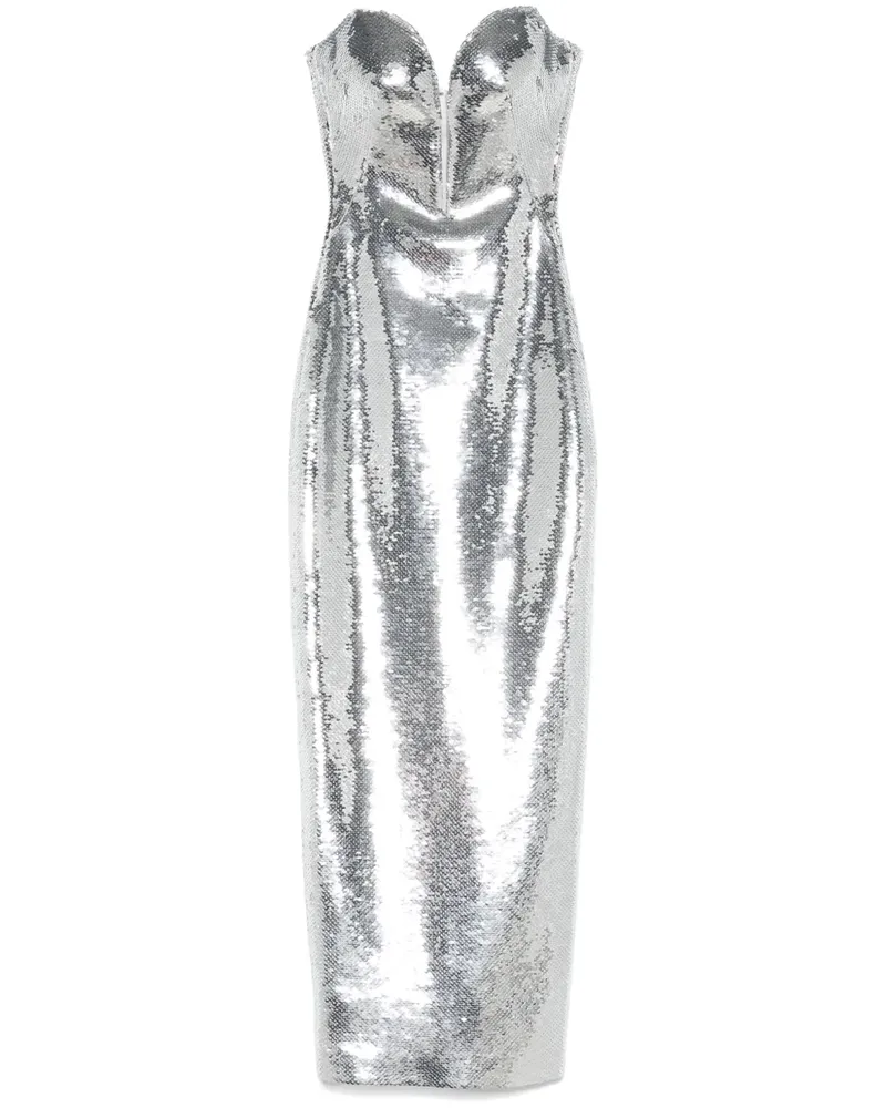 Mônot Midikleid mit Pailletten - Silber Silber