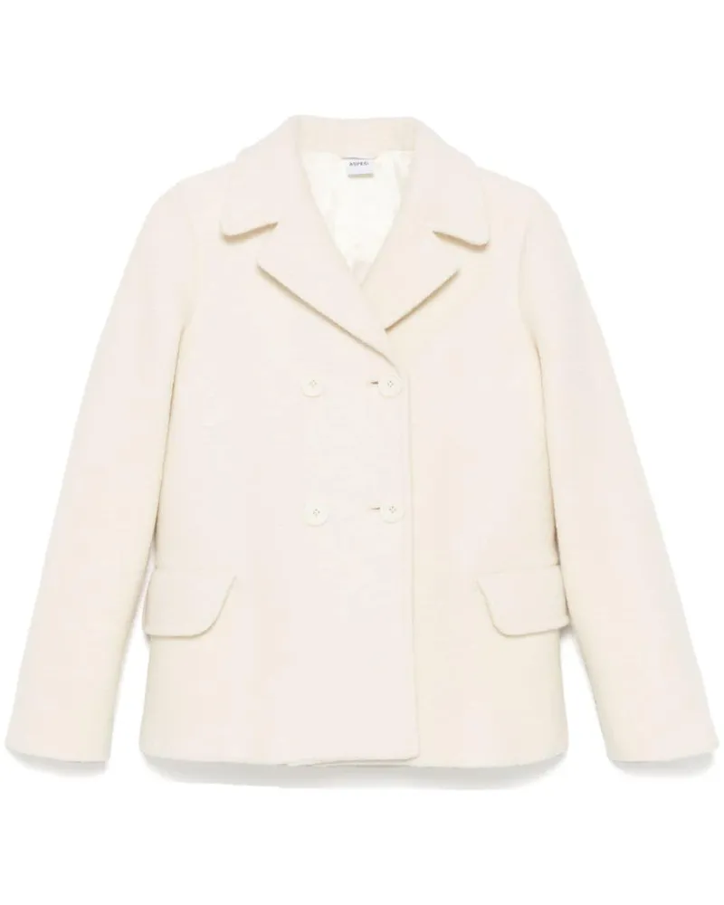 ASPESI Jacke aus Bouclé - Weiß Weiß