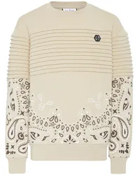 Philipp Plein Sweatshirt mit Logo-Stickerei Nude