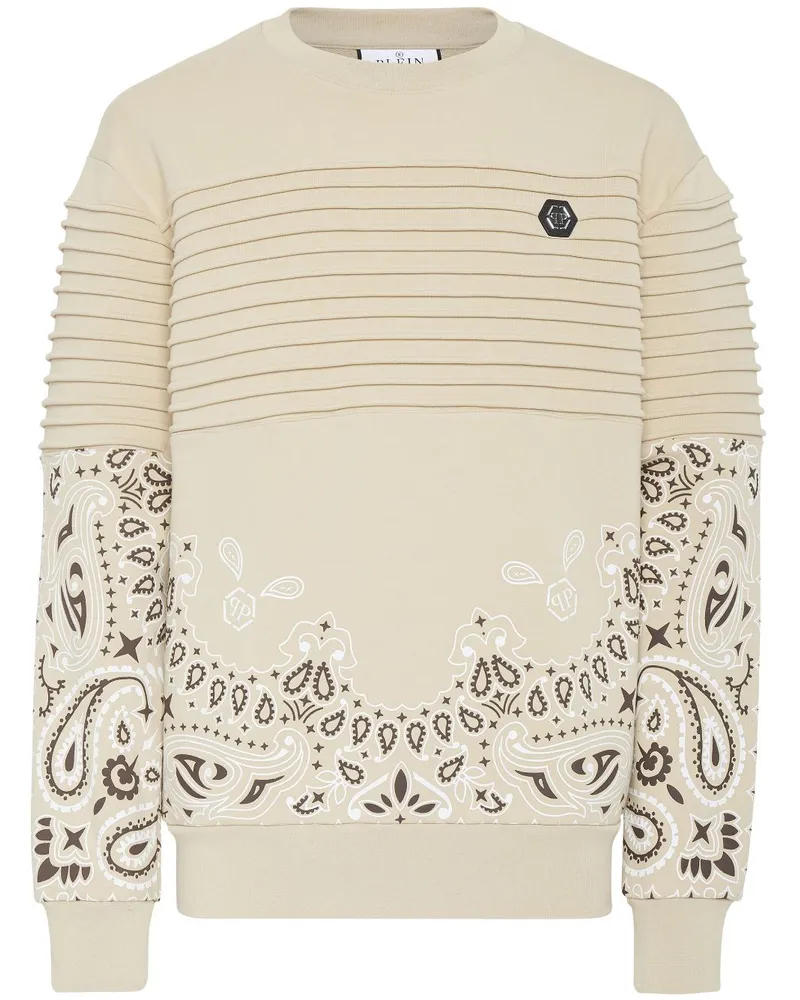 Philipp Plein Sweatshirt mit Logo-Stickerei Nude