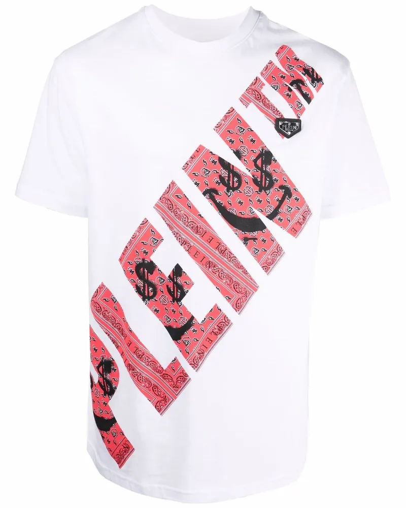 Philipp Plein T-Shirt mit Graffiti-Print - Weiß Weiß