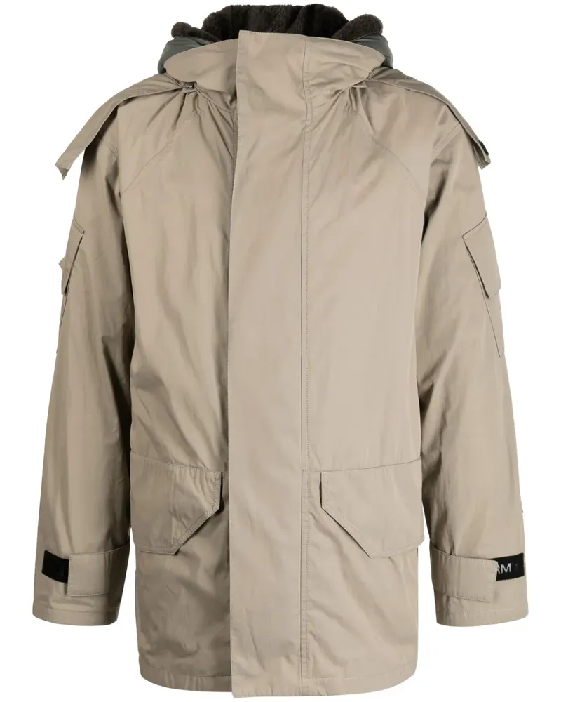 Yves Salomon Wendbarer Kapuzenparka - Braun Braun