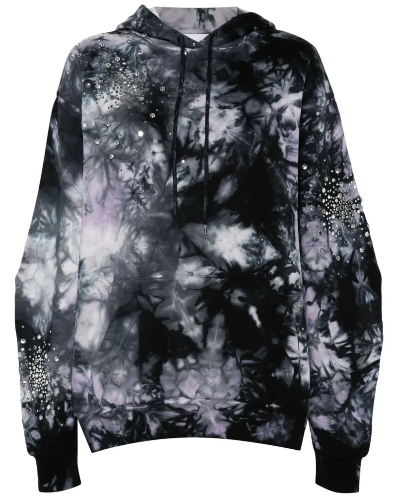 Des Phemmes Hoodie mit Batik-Print Blau