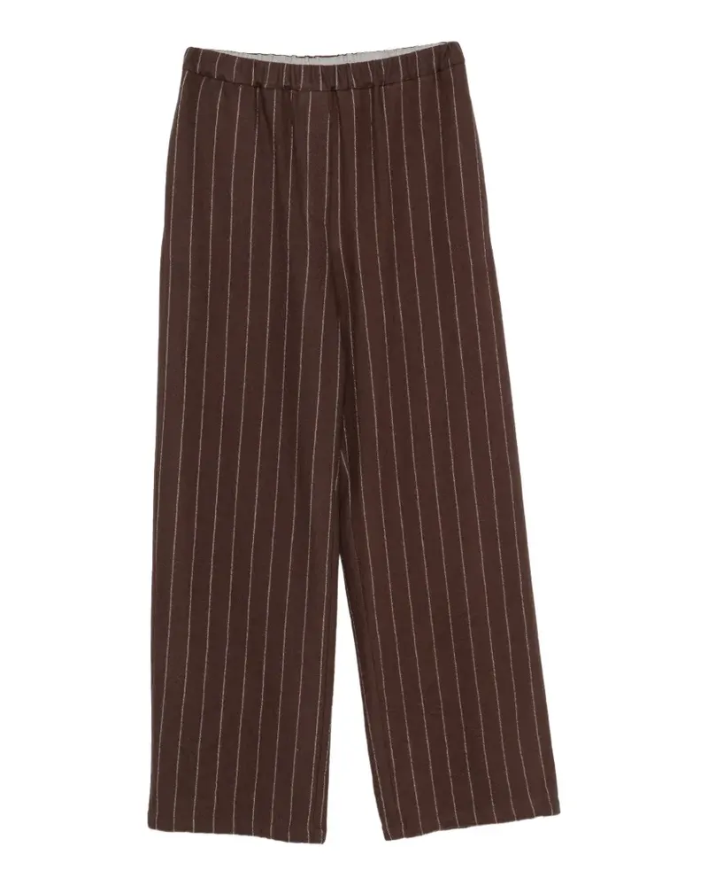 ALYSI Nadelstreifen-Hose mit elastischen Bündchen - Braun Braun
