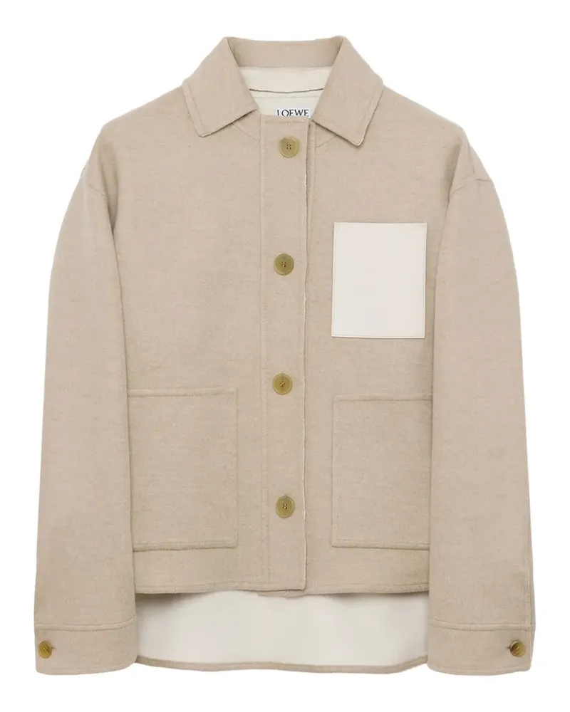 Loewe workwear jacket in wool and cashmere - Nude Nude