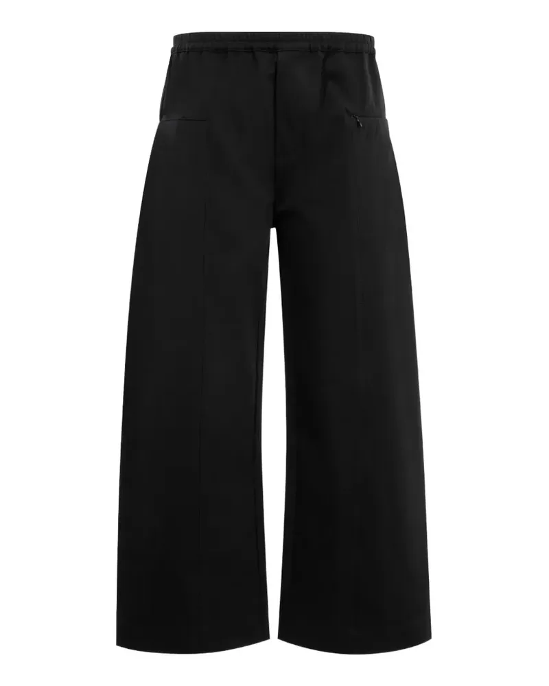 Deiji Studios pleated wide-leg palazzo pants - Schwarz Schwarz