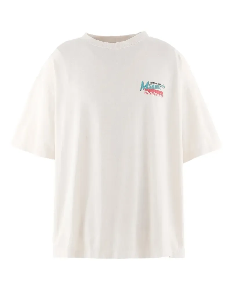 SAINT MXXXXXX x Madsaki T-Shirt mit grafischem Print - Weiß Weiß