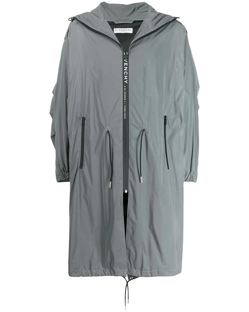 Givenchy Kapuzenparka mit Kordelzug - Grau Grau