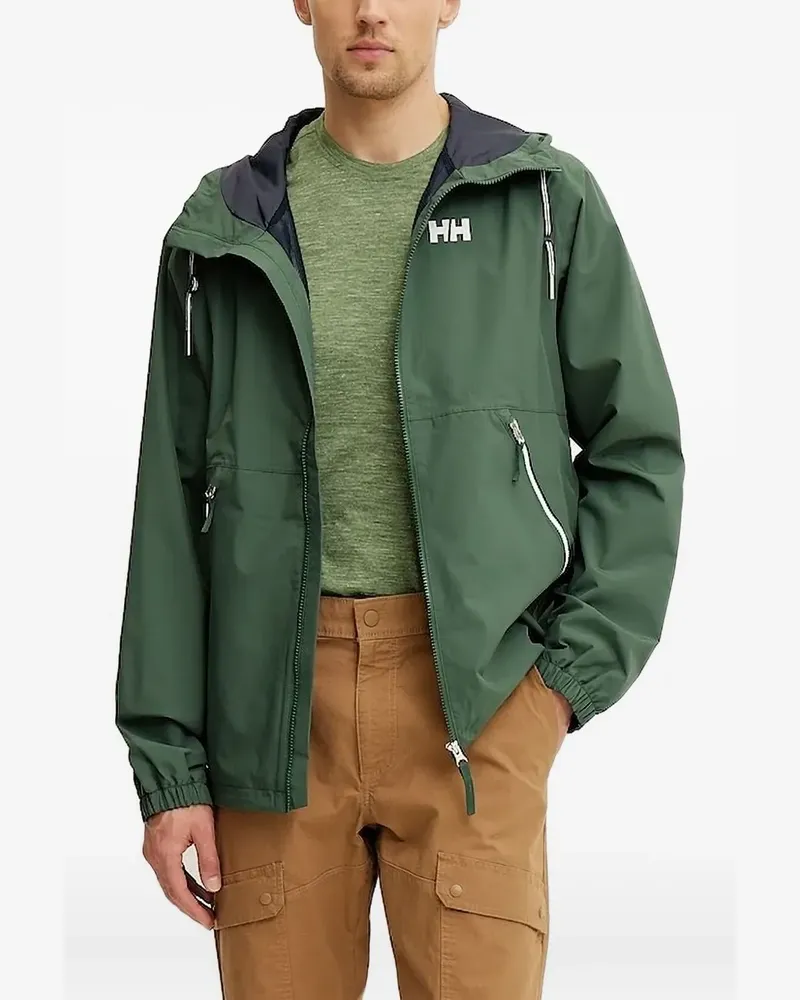 Helly Hansen Sandoy Rain Kapuzenjacke - Grün Grün