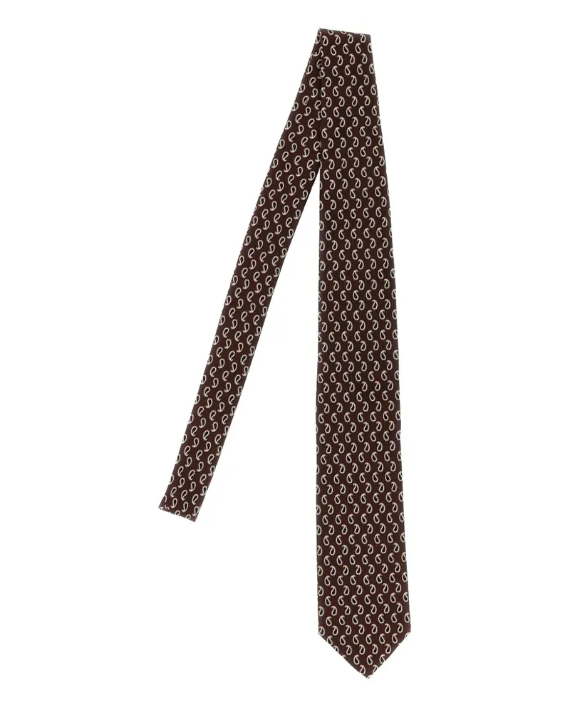 Brioni Jacquard-Krawatte mit Paisleymuster - Braun Braun