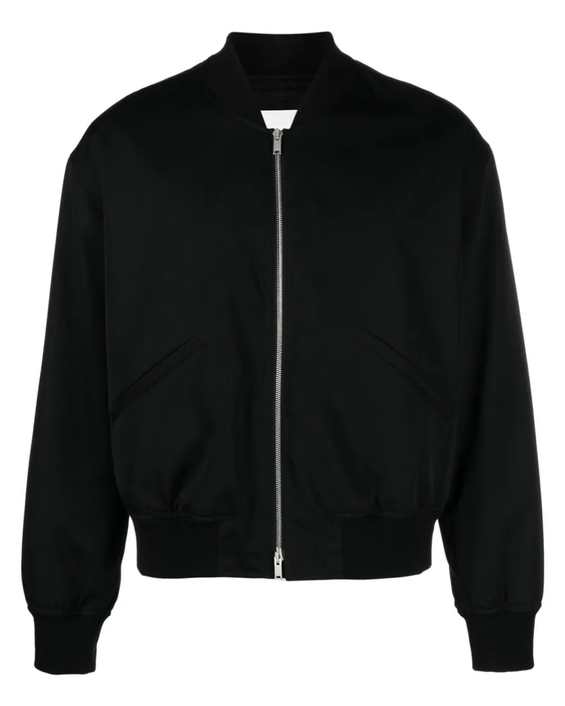Jil Sander Bomberjacke mit Reißverschluss - Schwarz Schwarz