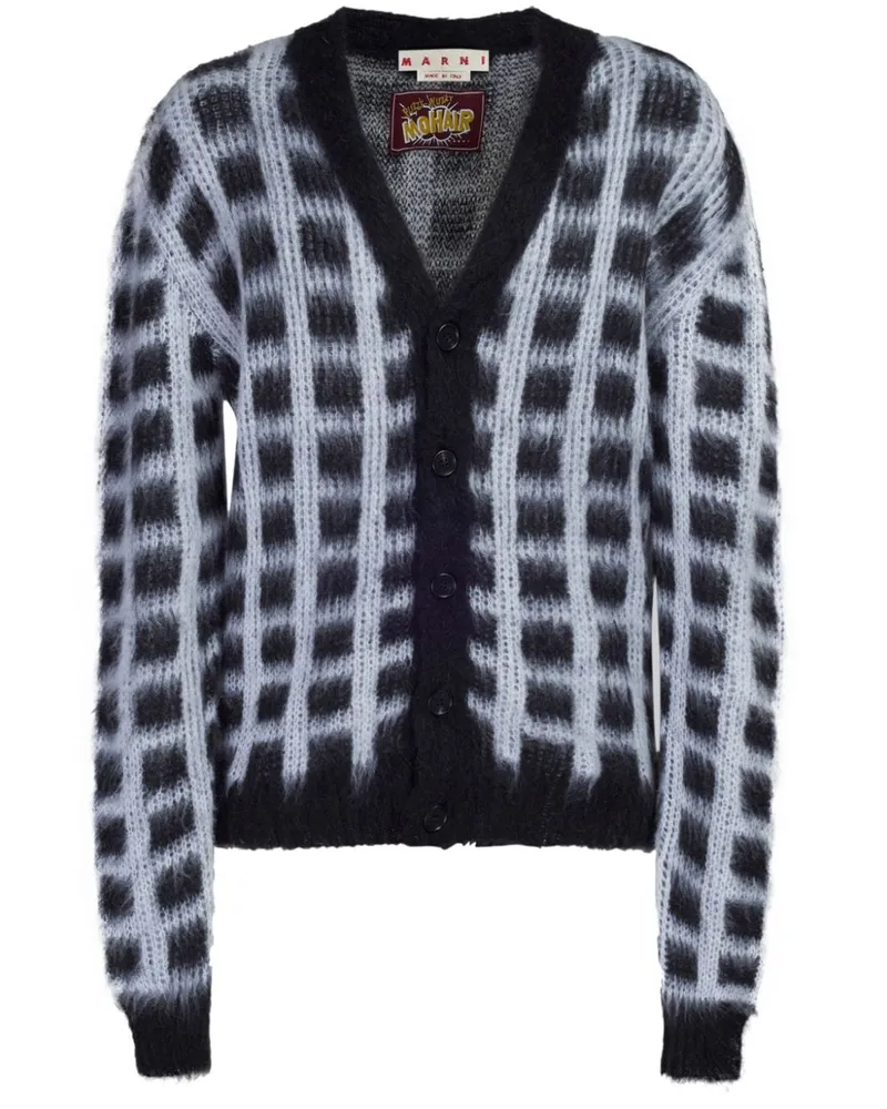 Marni Cardigan mit Karomuster - Schwarz Schwarz
