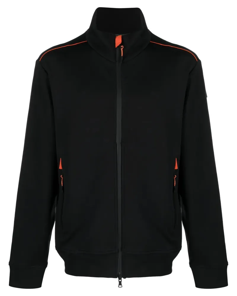 Paul & Shark Sweatshirtjacke mit Stehkragen - Schwarz Schwarz