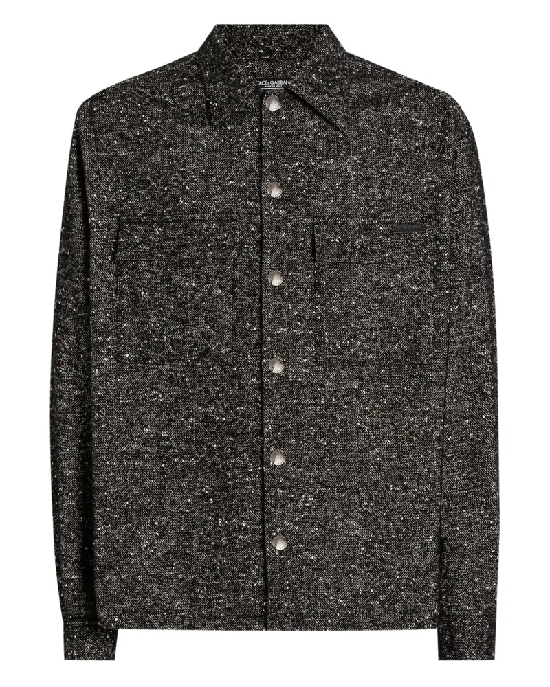 Dolce & Gabbana Meliertes Hemd - Schwarz Schwarz