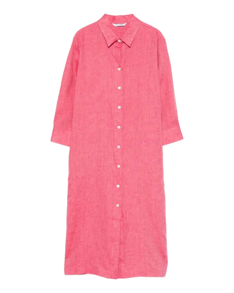 Caliban Geknöpftes Mini-Hemdkleid - Rosa Rosa